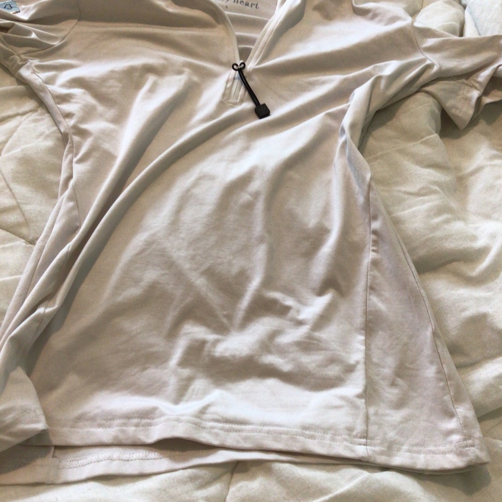 Lightly worn white Black Heart short sleeve riding shirt
